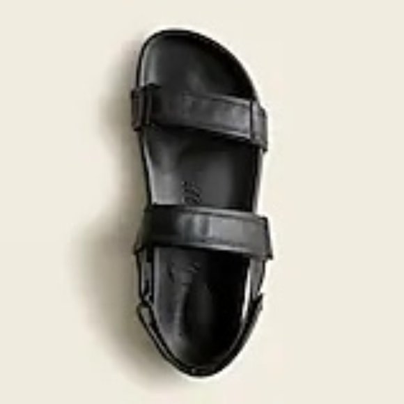 J. Crew Pacific Sandals with Sporty Leather Straps Black, Size 7, NWOT